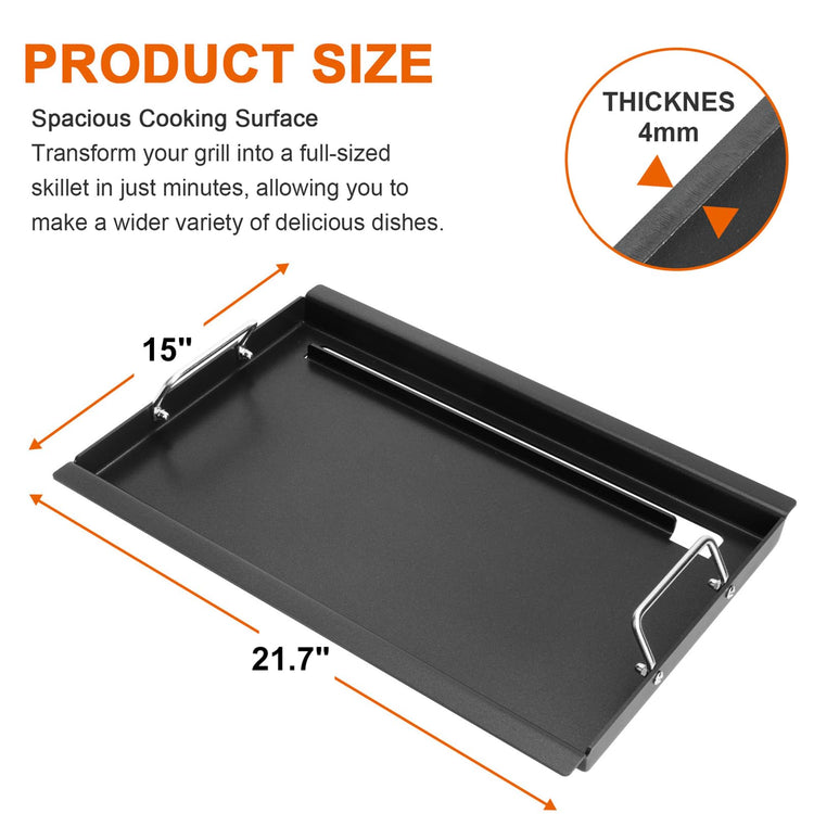 Full Size Griddle Insert for Weber Old Spirit 200 with Side Control