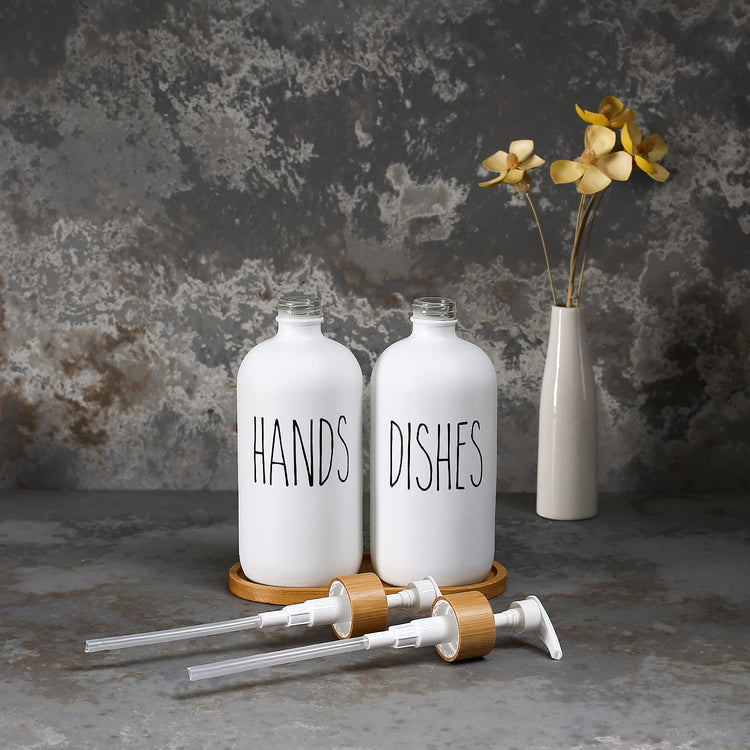 White Soap Dispenser Set