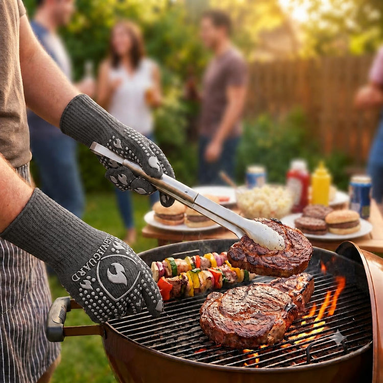 BBQ Gloves Heat Resistant Grill Gloves (2 Count)
