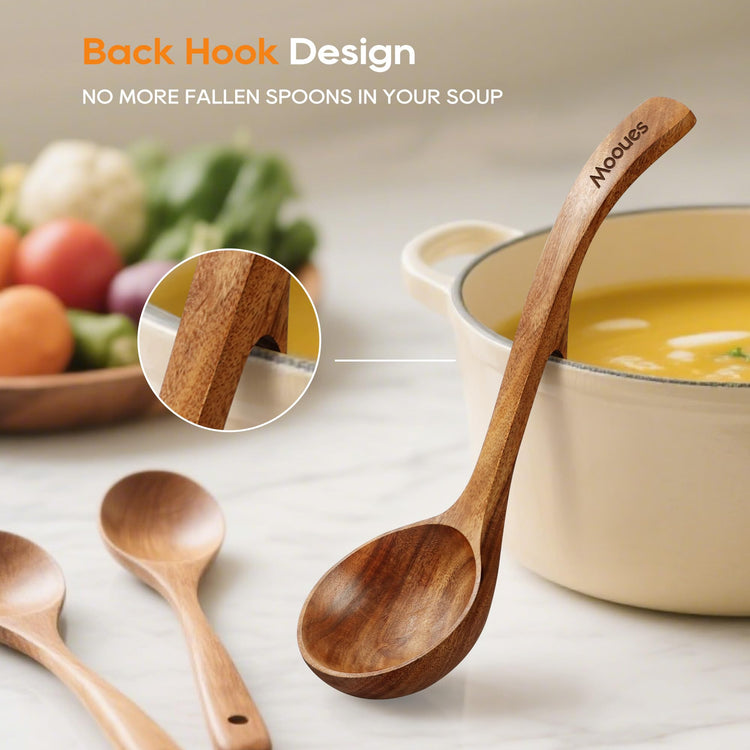 Wooden Ladle for Soup (3 Count)
