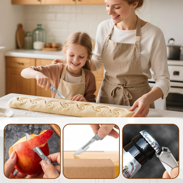 Folding Bread Lame Dough Scoring Tool with 10 Blades & Storage Box