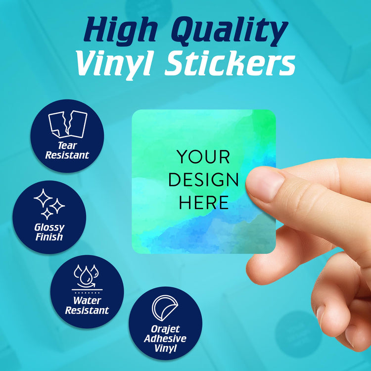 Custom Vinyl Stickers Your Image (100 Count)