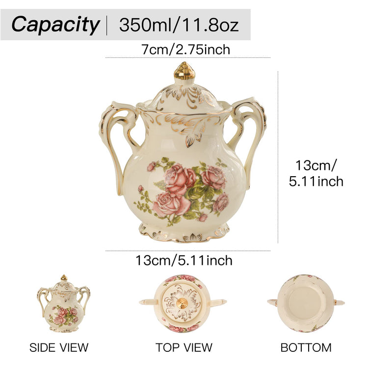 Ceramic Sugar and Creamer Set