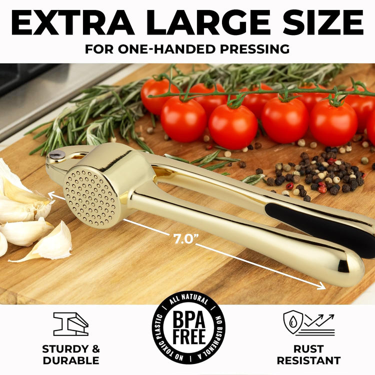 Large Premium Garlic Press Set