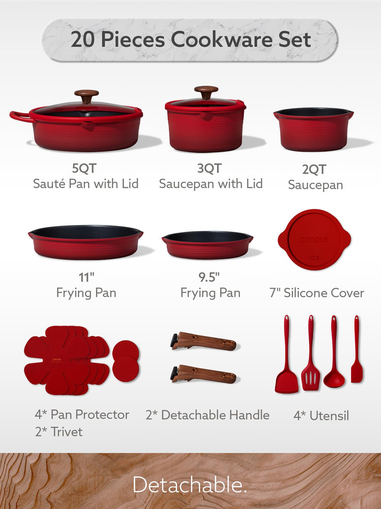 20pcs Titanium Cookware Set
