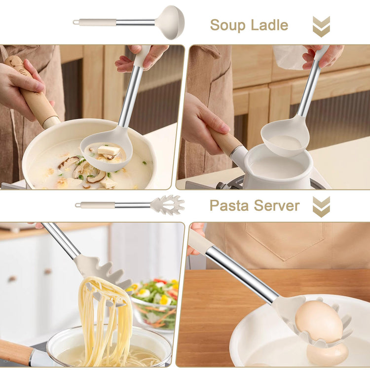 Silicone Pasta Fork and Ladle (2 Count)