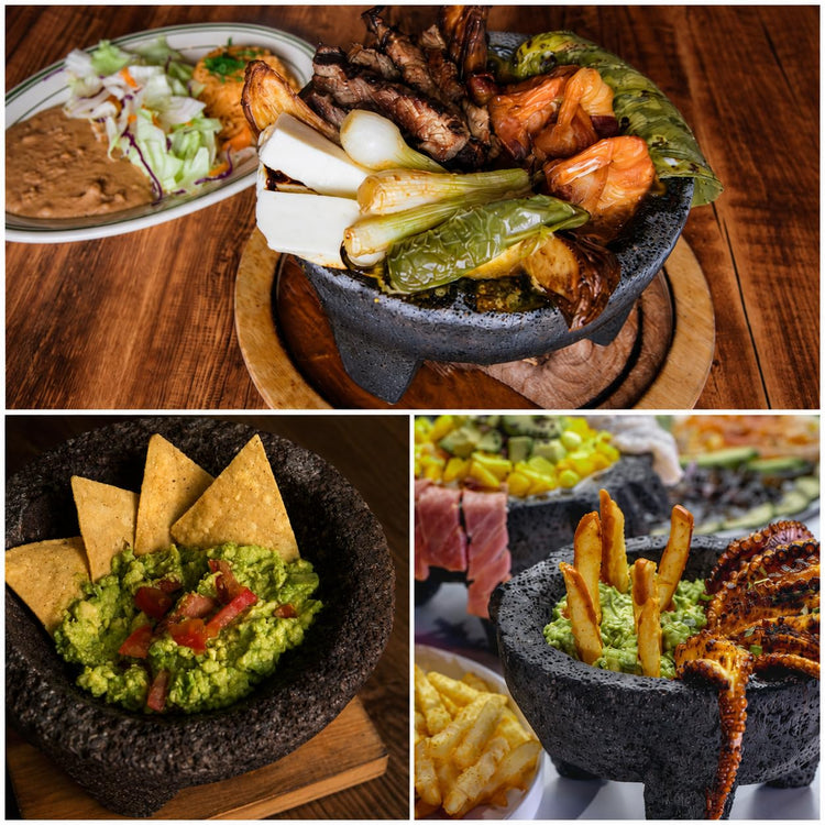 8" Molcajete Mexicano Made of Authentic Lava Rock in Mexico