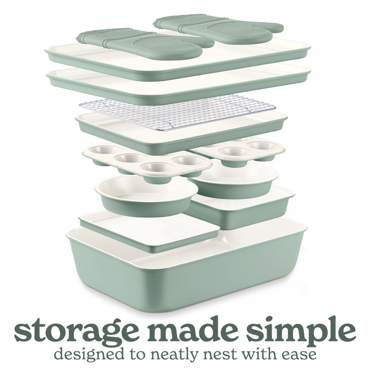 Nonstick Stackable Bakeware Set (13 Count)