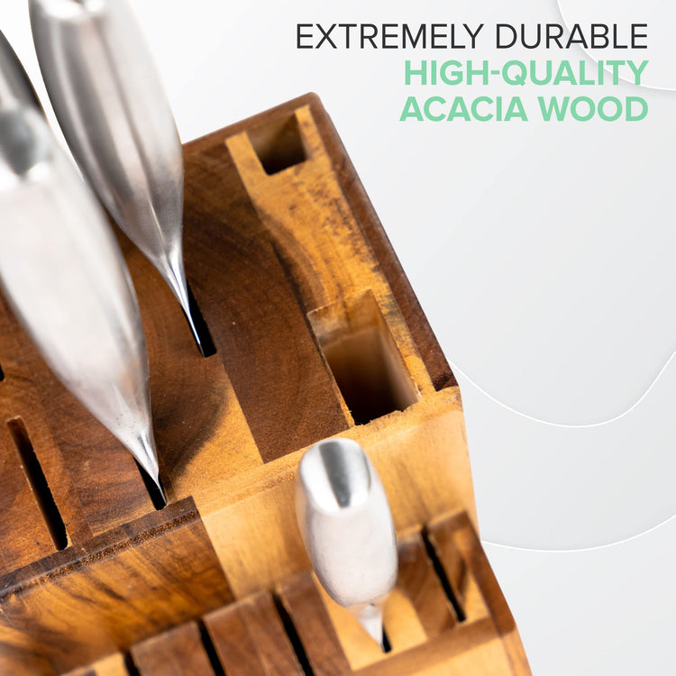 Acacia Wood Kitchen Knife Block