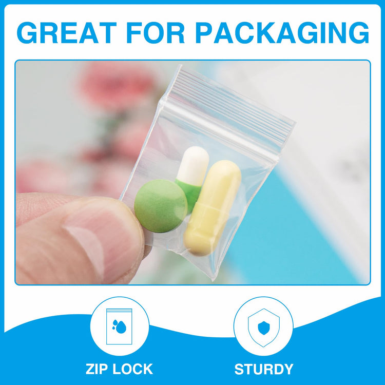 200Pcs 2" x 2" Plastic Zip Bags (200 Count)