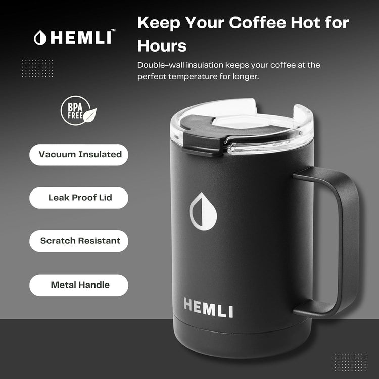 Pour Over Coffee Maker Camp Set – Vacuum Insulated Mug with Leakproof Lid, Stainless Steel Micro Filter, Scratch-Resistant Finish, Portable Coffee Maker for Camping, Travel & Outdoor Adventures
