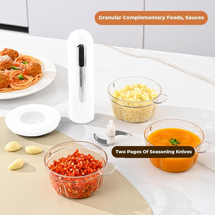 Wireless Electric Food Processor,4-Cup Electric Food Chopper For Meat,Onions,vegetables,Garlic,Complementary Food, Meat Chopper Blender