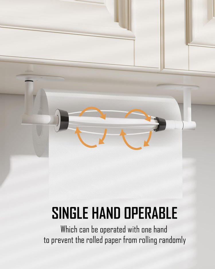 Paper Towel Holder Under Cabinet One Hand Operable