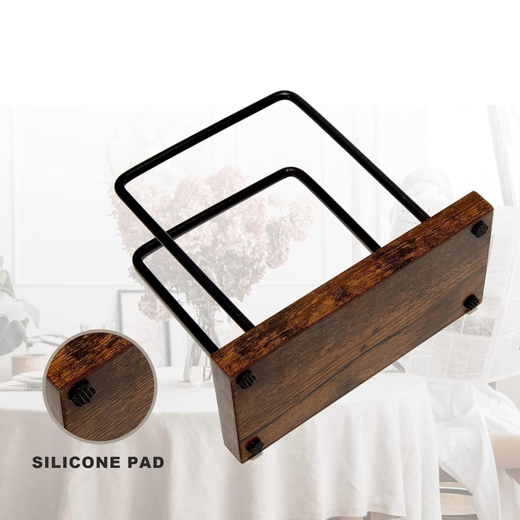 Wood Napkins Holder with Metal Wire