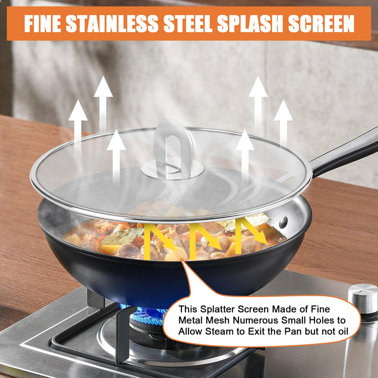 3 Pack Splatter Screens for Frying Pan