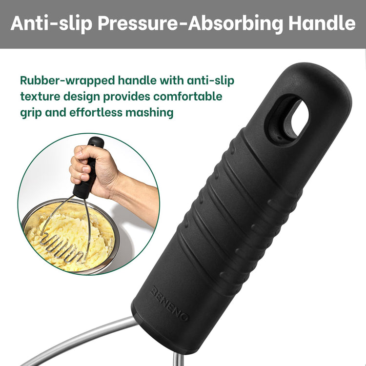 Ergonomic Soft Grip Stainless Steel Potato Masher