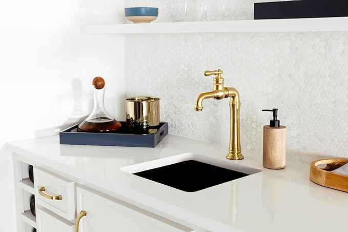 Kohler K-99268-SN Artifacts Gentleman's Single Handle Bar Faucet, Vibrant Polished Nickel