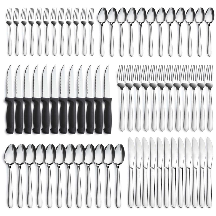 72 Pieces Silverware Set for 12 (72 Count)