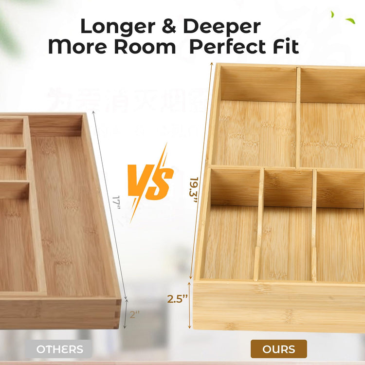Silverware Organizer for Kitchen Drawers