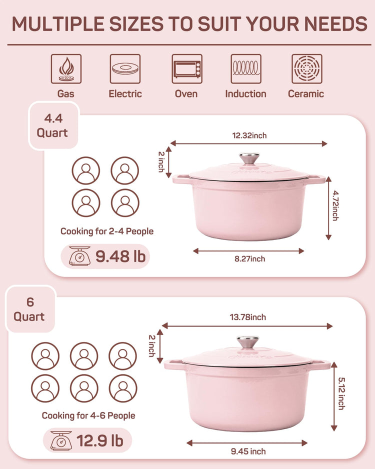 6 QT Dutch Oven Pot with Lid