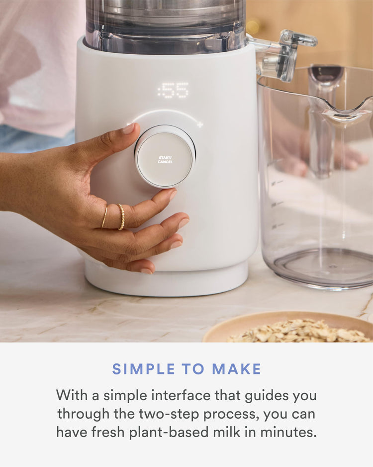 M1 - Plant-Milk Maker - Homemade oat and nut milk - White (32 Fl Oz)
