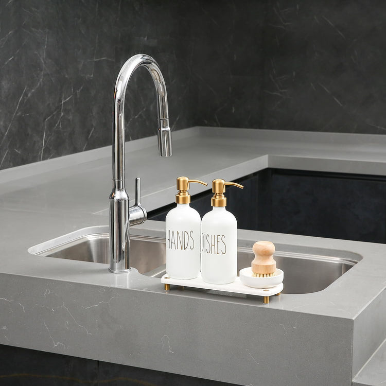 Gold Soap Dispenser Set Comes with Stainless Steel Pumps (4 Count)