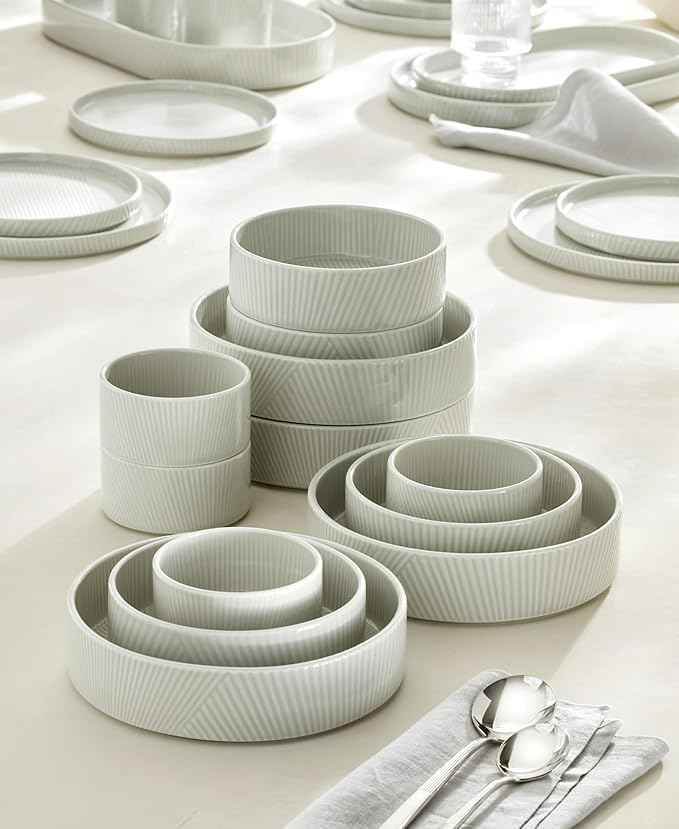 Lenox 898017 Modulus 12-Piece Bowl Set, Vapor