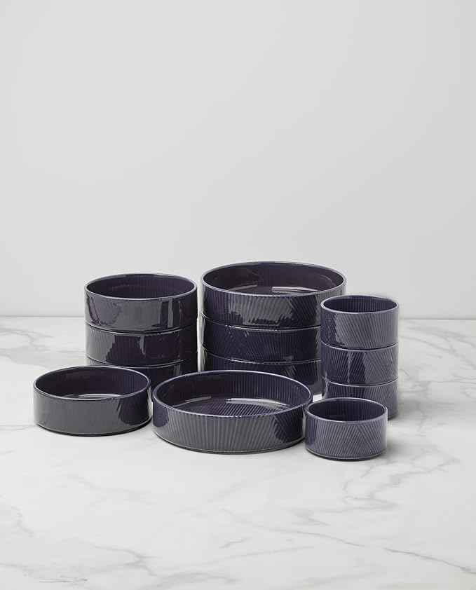 Lenox 898170 Modulus 12-Piece Bowl Set, Nightshade
