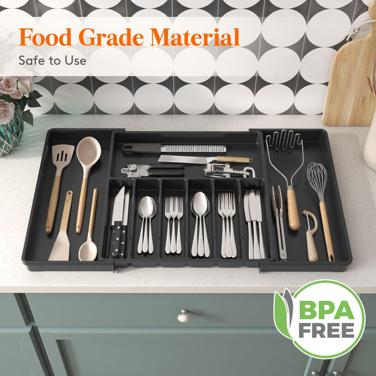 Extra Large Silverware Drawer Organizer