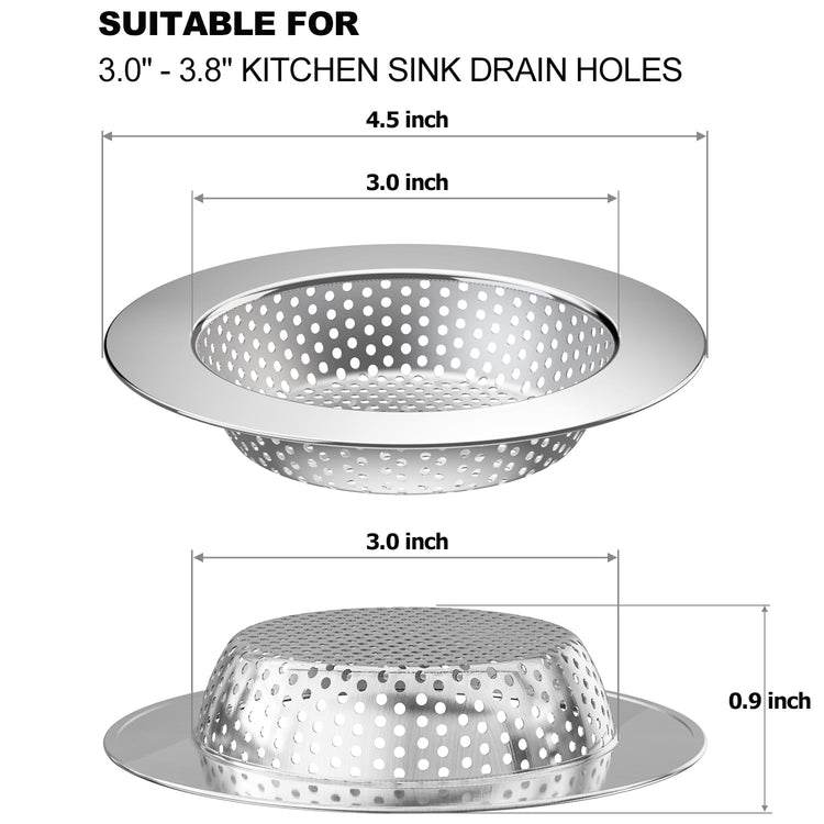 2PCS Kitchen Sink Drain Strainer (2 Count)