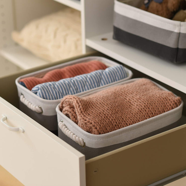 Small Storage Baskets for Shelves (6 Count)