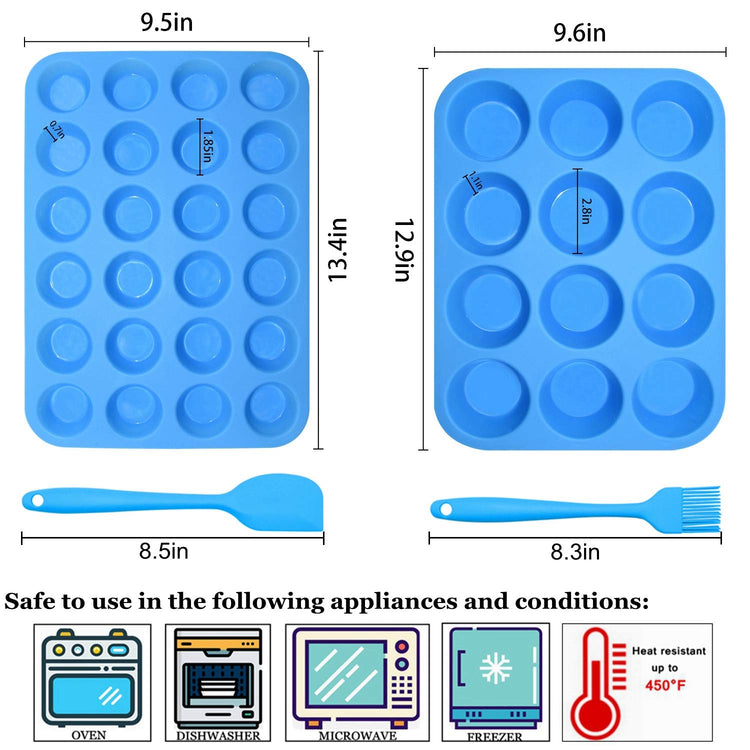 Silicone Muffin Pan Cupcake Set (2 Count)