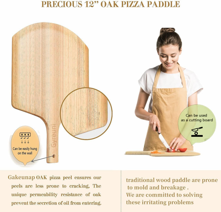 15''Pizza Stone for Oven and Grill with Pizza Peel (4 Count)