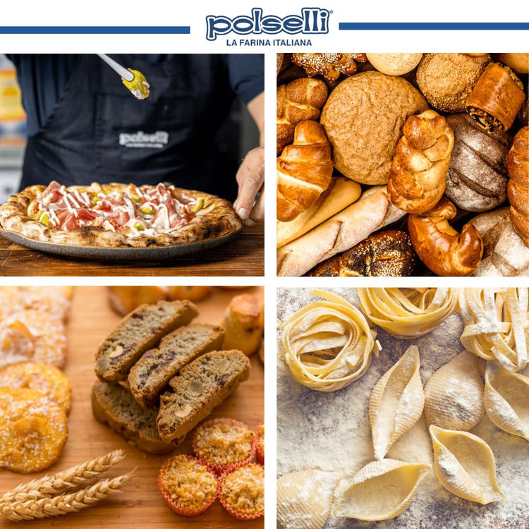 POLSELLI Organic Flour, Type 00, 100% Italian Grain, Double Zero Flour, OO Extra Fine, BIO, Neapolitan Italian Pizza, Bread, Pasta, All Natural, Unbleached, All-Purpose Flour, Unbromated, No Additives - Nestoria