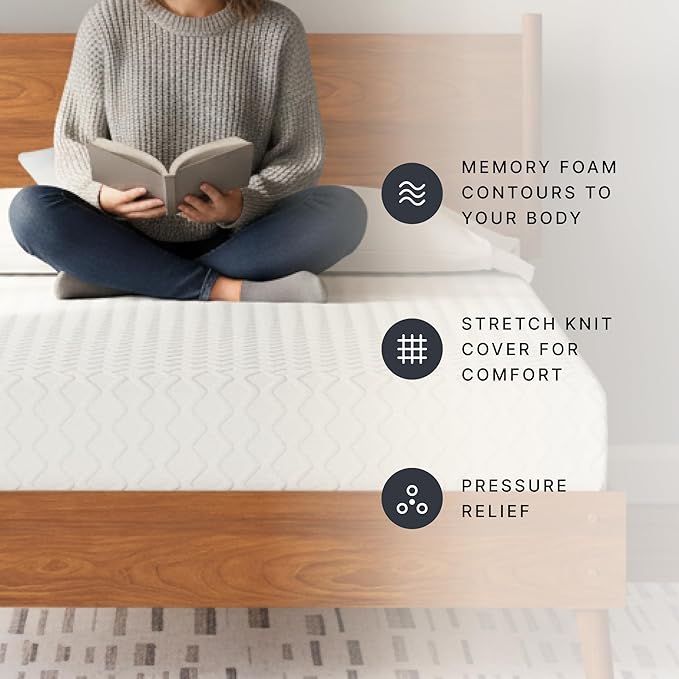 Signature Design by Ashley Chime Memory Foam 12" Full Mattress with Thick Memory and Support Foam for Pressure Relief, Fiberglass Free, Mattress In A Box