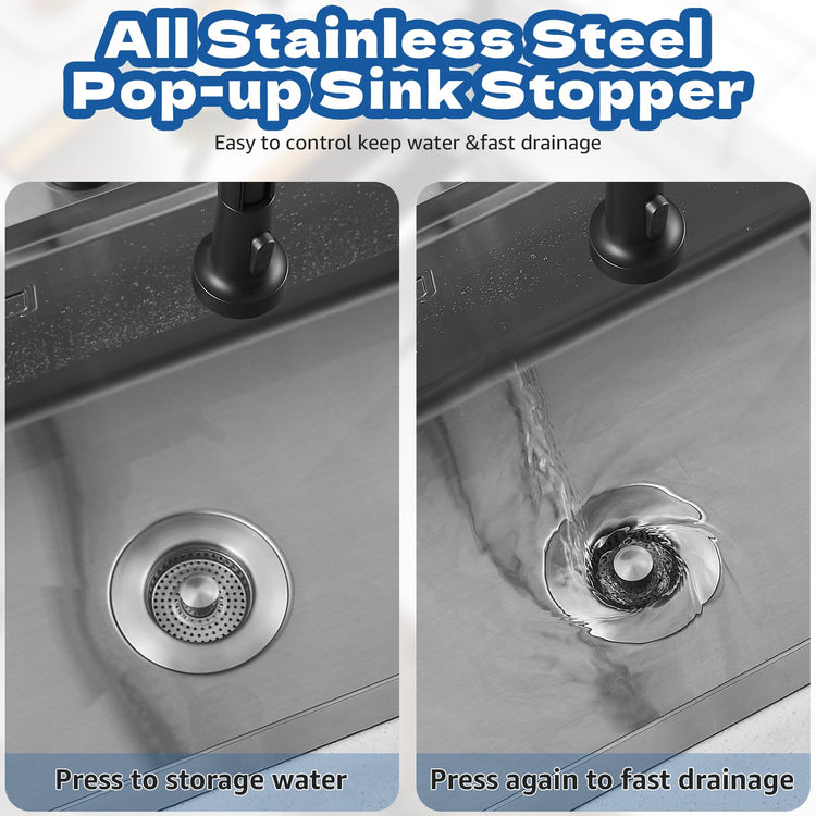 4 in 1 Kitchen Sink Drain Strainer Stopper