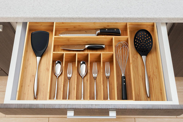 Extra Large Expandable Kitchen Siverware Utensils Drawer Organizer