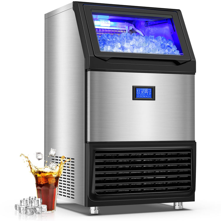 450Lbs 24H Under Counter Commercial Ice Machine with 160LBS Large Storage Bin