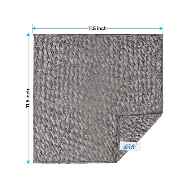 Grey Microfiber Cleaning Cloth (24 Count)