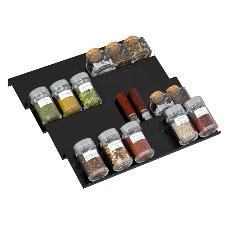 Adjustable Acrylic Spice Drawer Organizer Rack