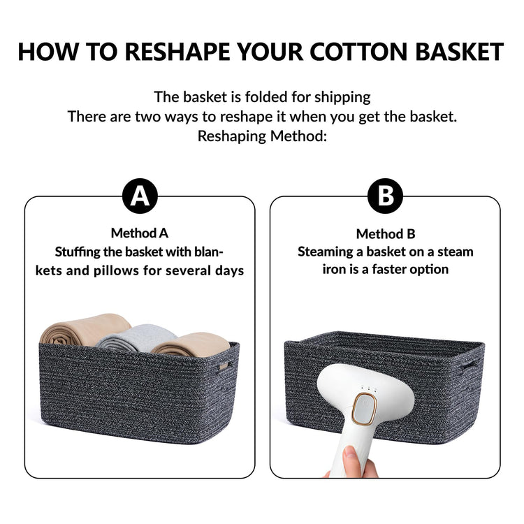 Large Storage Baskets for Organizing (4 Count)