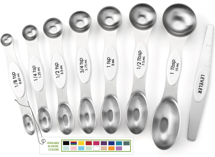Stainless Steel 8 Magnetic Measuring Spoons for Kitchen