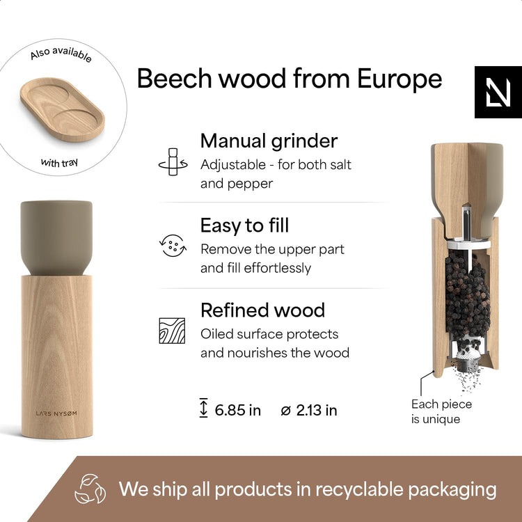 Wooden Salt and Pepper Grinder Set Manual