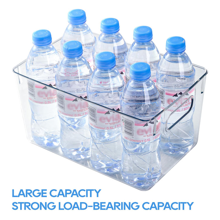 Clear Plastic Storage Bins (4 Count)