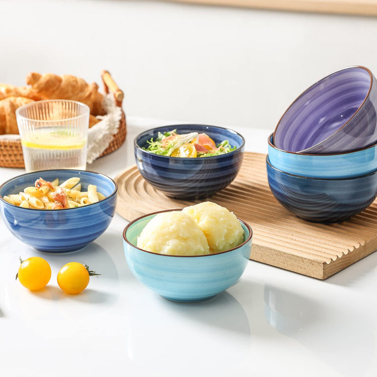 Ceramic 12 Oz Dessert Bowls Set (6 Count)