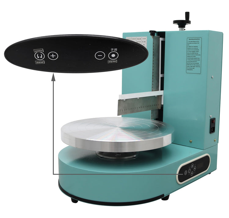 Cake Decorating Coating Machine Cream Spreading Automatic Frosting Turntable with Graduated Scraper 60
