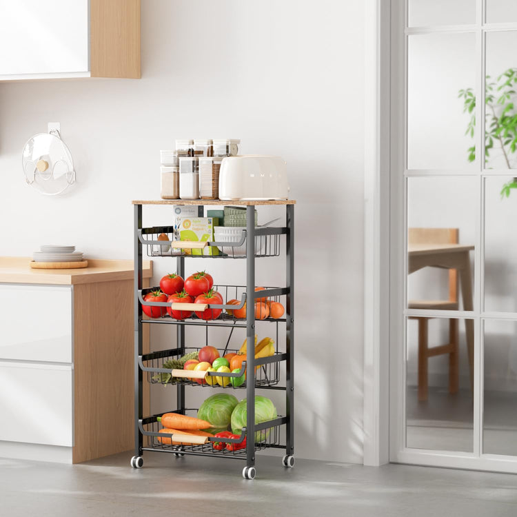 5 Layer Fruit Basket Kitchen Food Organizer and Rack