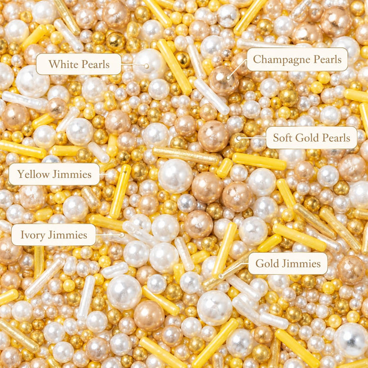 Gold Pearl & Rod Sprinkles Mix (4.2 Ounce)