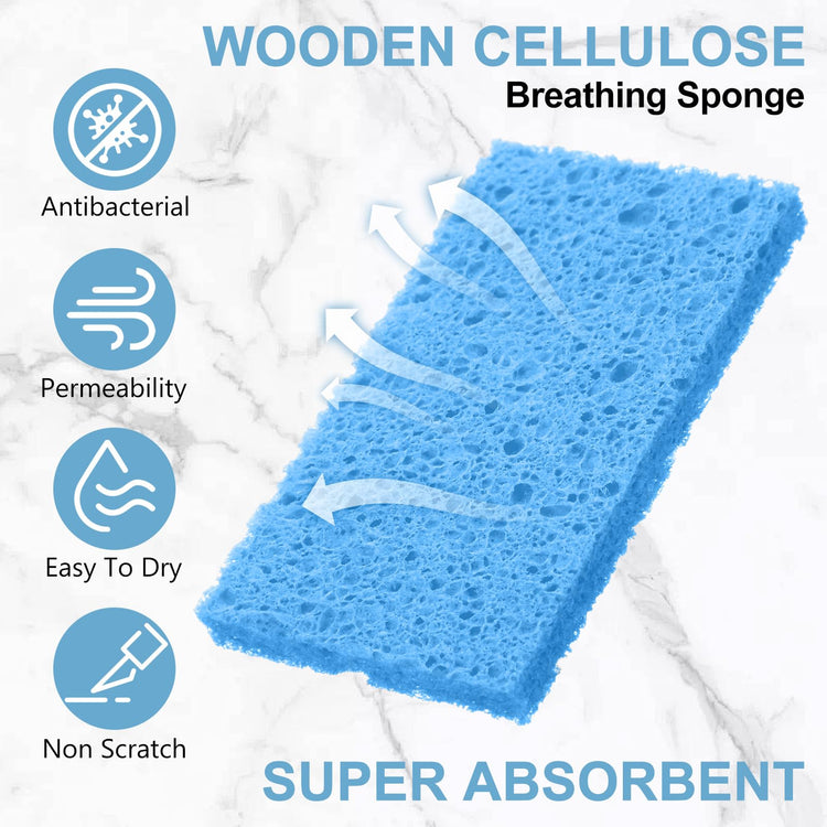 100 Pieces Compressed Wood Pulp Dish Sponges for Kitchen (100 Count)