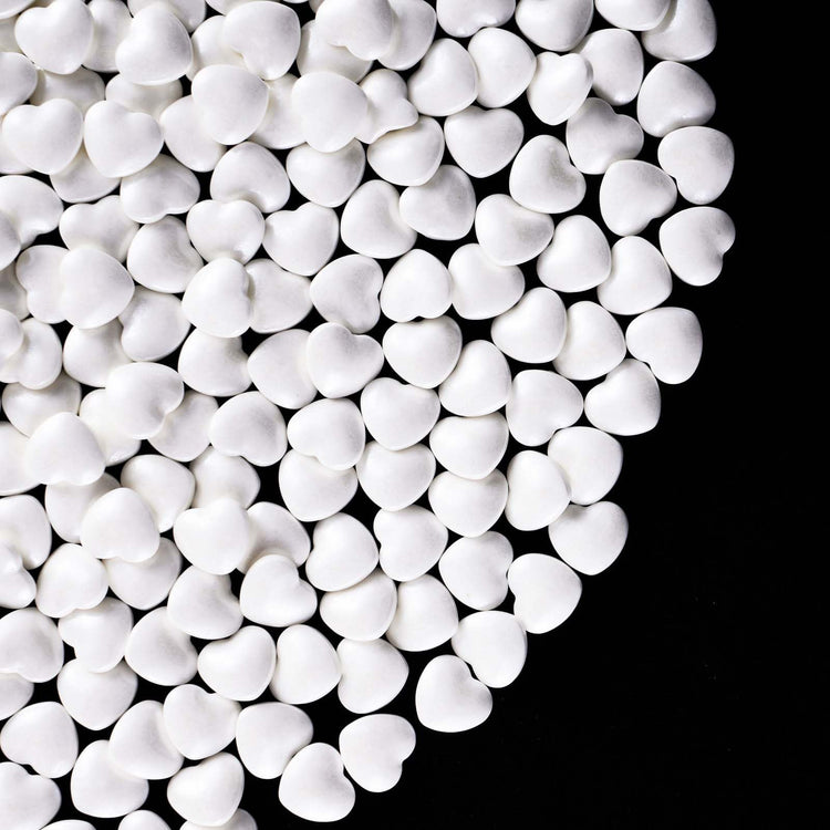 White Heart Shapes Sprinkles (4.58 Ounce)